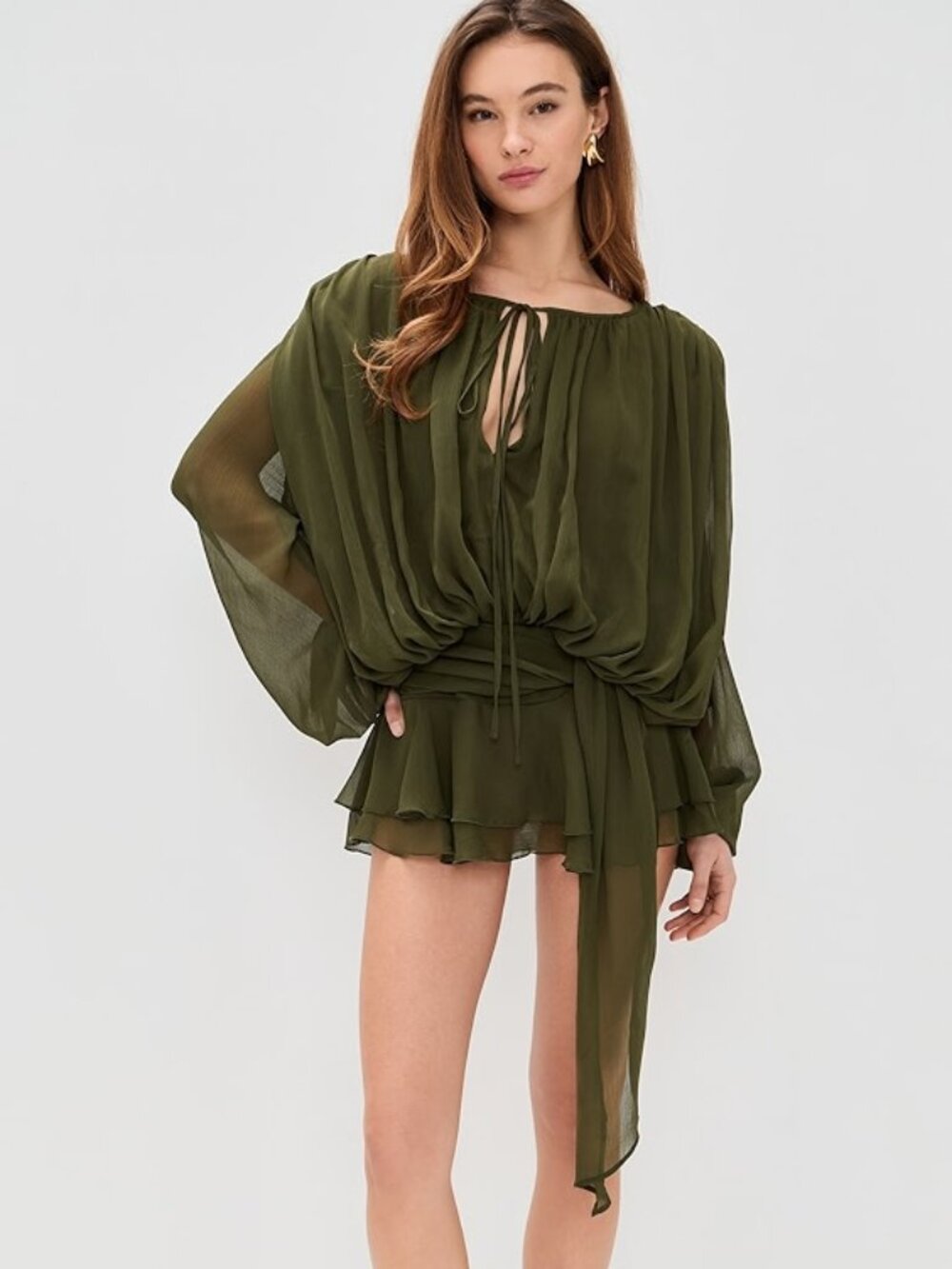 LIONESS Elements Mini Dress in Safari, NWOT, Size M